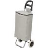 Giftdecor Carrello Porta Spesa con Borsa Termica 32lt Trolley Spesa 2 ruote Max 25kg Chiusura Ermetica Grigio (Grigio)