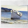 CheQuadro! Coast Guard Boat Barca della Guardia Costiera Edward Hopper, eho10 Quadro Stampato su Tela Fine Art, Intelaiato Pronto da Appendere, assemblato a Mano, 115x80 cm