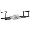 Générique Rack di stoccaggio con cerniera, regolabile sotto un cestello di scaffale, organizzatore allungabile | per scaffale, vassoio inserto armadio, porta cucina