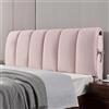 ZCXRYFL Cuscini Testiera Letto Matrimoniale Singolo Una Piazza E Mezza Copri Testata Letto Imbottita, Schienale Letto Grandi Cuscino da Lettura Anti-collisione Copripiumino Lavabile(90x60cm,Pink3)