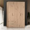 Bissolo Casa Armadio 4 Ante in Rovere Artisan, 2 Cassetti, 162,2x58,2x200 cm Armadio Contenitore, Salvaspazio, Camera da letto, Lavanderia