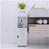 LANTUS Piccolo Mobile da Guardaroba per Toilette, Supporto per Carta Igienica, Colonna, Armadio da Bagno, Armadietto, Mensola Regolabile, 26 x 20 x 75 cm - Bianco