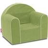 sponge design Badum - Poltroncina per Bambini da 1 Anno - Poltrona per Bambini - Stabile, Comoda, in Schiuma - con Rivestimento Sfoderabile - Regalo per il 1° Compleanno per Bambina, Bambino - Verde