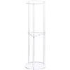 Generic Tavolino da caffè - 61 x 20 x 20 cm | Comodini | 3 ripiani in acrilico per piccoli spazi | tavolino | comodino in acrilico | panca rotonda moderna trasparente per camera da