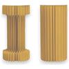 Chianese Colonna 2 Forme LED Marrone D.30cm H.40cm | Carta Resistente di Alta Qualità | Design Elegante e Versatile per Eventi e Decorazioni