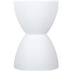 Wifehelper Sgabello Moderno in Clessidra Tavolo a Forma di Clessidra Sgabello per Scarpe Sgabello da Esterno Rotondo in Stile Semplice e Moderno Adatto per la Decorazione Domestica (WHITE)