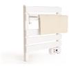 CREATE / Warm Towel Mini/Scaldasalviette Elettrico da Pavimento o da Parete Bianco con mensola 1 Barra / 52,3x8x55,8cm / Basso consumo, programmabile, asciuga Asciugamani, 150 W