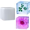 FineInno Stampi per Resina Angolo Arrotondato Cubo Stampo a Quadrati in Silicone Stampi Rettangolo Epossidica per DIY Decorazione Candele Sapone