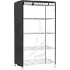 Penlimly Scaffalatura portaoggetti, antipolvere, custodia protettiva per mensole, impermeabile, con cerniera, in filo Oxford, 91 x 45 x 182 cm