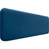 DHOME Testiera Imbottita Liscia Arrotondata in Velluto per Parete Acustica Testate Fonoassorbenti Testiera Letto Camera da Letto (Blu, 150cm)