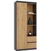CDF Libreria da ufficio RS-80 Bily | Colore: antracite rovere artisano | per soggiorno, ufficio, studio, moderno, scaffale per libri e giocattoli, ideale per cameretta dei bambini, adolescenti, camera