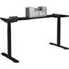 Radlove - Supporto per scrivania regolabile in altezza a doppio motore, supporto da tavolo regolabile, gambe per scrivania da 120 a 178 cm con 4 controlli di memoria (nero + gambe cilindriche)