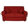 Liberoshopping Divano sfoderabile 2 posti in tessuto imbottito con braccioli larghezza 150 cm (Bordeaux)