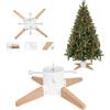 COIL Base per albero di Natale, supporto con serbatoio d'acqua, supporto rustico, base per albero vero, capacità d'acqua: 1-1,3 litri, diametro del tronco: 3,5-11 cm, (Bianco, larghezza 66 cm)