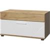 Vicco Mobile da soggiorno Berno, Rovere dorato/bianco, 70.8 x 38.9 cm Armadio di archiviazione, adatto per riporre libri e raccoglitori