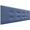 DHOME Testata in Similpelle o Tessuto AQUALINE Pro con 2 file di bottoni Testata imbottita Letto di lusso (Similpelle Blu, 150x50cm (Letti 150/160))
