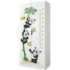 leomark armadio bianco 70 x 42,5 x 161,5 cm alla stanza del bambino, capiente e funzionale armadio in legno con ante, solido appendiabiti, mobili per bambini, Orsi Panda