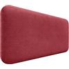 DHOME Testiera Imbottita Liscia Arrotondata in Tessuto Aqualine per Parete Acustica Testate Letto Fonoassorbenti Camera da Letto (Rosso, 110cm)