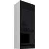 MB Muebles Bonitos, Armadio Pensile Nora V1, Soggiorno Moderno, Bianco Nero, 40x126x29cm