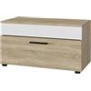 Vicco Mobile da soggiorno Berno, Sonoma/Bianco, 70.8 x 38.9 cm con porta a battente, adatto per riporre libri e raccoglitori