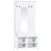HOMCOM Appendiabiti Attaccapanni da Terra Scarpiera 80x40x170cm Bianco
