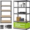 Juskys Scaffale Basic 200x100x60 cm 875 kg 5 ripiani scaffale in metallo grigio