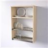 Alfredo Calandrelli PENSILE SCOLAPIATTI H 90xL 60xP 33 COMPLETO DI SCOLAPIATTI IN ACCIAIO INOX (ROVERE)
