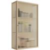 PEBFHSQW pensile Mobiletto Portaoggetti Da Parete Per Il Bagno - Mobiletto Pensile Di Grande Capacità Con Anta Per Bagno, Ingresso Balcone, Organizer Per Cosmetici Facile Da Pulire(BeigeB,60*35*15cm)