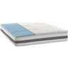 GLHOME Idee per la casa GLHOME Topper in Memory Foam ad Alta Densità Made in Italy - Alto 5 cm con 7 Zone di Relax - Inclusa Federa di Rivestimento in Bamboo Completamente Sfoderabile (160x190x5)