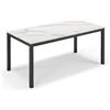 REDÒKASA Tavolo da pranzo allungabile 160x85 modello GIOTTO MADE IN ITALY con 2 allunghe centrali da 40 cm ciascuna per sala da pranzo, cucina e soggiorno, design moderno (Marmo di Carrara)