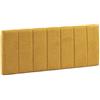 marcKonfort Testiera rivestita in tela Creta 140x60 cm color Senape, per letto di 135 cm, Imbottita con Spuma, rifinita con effetto capitonné, 8 cm di spessore, Include hardware per il fissaggio alla parete