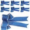 TOYANDONA 10 Grandi Fiocchi di Natale Blu 25X20 CM Decorazioni per Albero di Natale Puntale Fai da Te per Ghirlande e Centrotavola Matrimonio per Interni ed Esterni