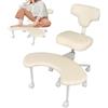 yoakaiax Sedia da ufficio con gambe incrociate, sedia da meditazione con gambe incrociate, sedie da ufficio ergonomiche in ginocchio Criss Cros Sedia da scrivania con supporto lombare e sgabello