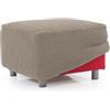 MAXIFUNDAS FUNDAS DE SOFA & CHAISE LONGUE MAXIFUNDE | Custodia per pouf quadrato RELIVE | Tessuto resistente ed ultra morbido | Misura lavabile in lavatrice | Taglia XL | Colore lino | Made in Italy