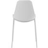 STONES HOME FURNITURE Frida - Sedia in polipropilene bianco 4 pz