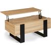 IDMarket - Tavolino PHOENIX in legno e nero