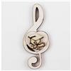 DLM Bomboniere DLM-29127 (Kit 12 Pezzi) Calamita Magnete Cuore Chiave di sol Violino Laurea Cappello Tocco Pergamena in Legno Musica Segnaposto bomboniera
