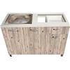 MABEL Mobile Cucina Node Finitura Legno con 3 Ante e 1 Cassetto con Foro per Piano Cottura 2 Fuochi e Lavello Cucina Mobile da Cucina in Legno Nobilitato Facile da Montare - L 120 x P 50 x H 83,5 cm