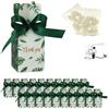 Ingrosso e Risparmio Bomboniere Matrimonio Set 20 Scatoline Portaconfetti con Decoro Piante Scritta Thank You Bigliettini Personalizzabili Bustine Confetti Bianco al Cioccolato Nozze Sposi Fai da Te