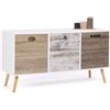 IDMarket - BAHIA 113 cm Credenza bassa scandinava a 3 ante