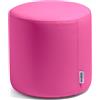 Avalon - Pouf Poggiapiedi Rigido CILINDRO Mamba Ignifugo Classe 1IM in Ecopelle Nautica, Puff Poggiapiedi, Seduta da Interno ed Esterno, Professionale Comodo Impermeabile, Made in IT(45cm-Fucsia)