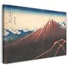 Printed Paintings Stampa su Tela (120x80cm): Katsushika Hokusai - Tempesta sotto Il Monte Fuji (S