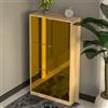BAKAJI Scarpiera con Ante a Specchio Ribaltabili, Porta Scarpe con Ripiani a Ribalta e Maniglie, Struttura Salvaspazio Design Moderno, Ideale per Soggiorno, Ingresso, Salotto, Ufficio (3 Ante Bronzo)