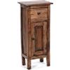 Design Delights - Armadietto in legno "Plant 80", 80 x 36 x 25 cm (altezza x larghezza x profondità), legno riciclato in mogano, stile Shabby Chic, colore: 02, marrone chiaro