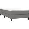 vidaXL Struttura Letto a Rete a Molle Grigio Scuro 100x200 cm Tessuto