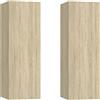 vidaXL Mobili TV 2pz Rovere Sonoma 30,5x30x90 cm in Legno Multistrato