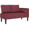 vidaXL Chaise Lounge con Cuscini Rosso Vino in Tessuto, divano letto, divano imbottito, seduta da soggiorno, dormeuse, seduta da salotto