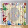 ENEN Tende per Interni Voile Semi Trasparenti, 2 Pezzi Tende Camera da Letto Moderne Tende a Vetro per Soggiorno Camera da Letto, Tende Luminoso e Arioso - Pasqua (140x275cm,Uova Colorate)