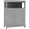 LIFEZEAL Mobile da Bagno, in Legno per Cucina con 2 Ante, 60 x 30 x 80 cm (Grigio)