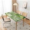 Morbuy 3D Tovaglia Rettangolare con Bordo Elastico, Copritavolo Rettangolare con Elastico Tovaglie Esterno Antimacchia per Giardino, Picnic e Feste (4FT/122x76cm,Marmo Elegante 11)